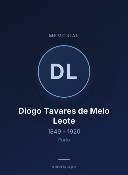 Memorial portrait of Diogo Tavares de Melo Leote