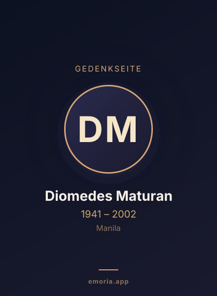 Gedenkportrait von Diomedes Maturan