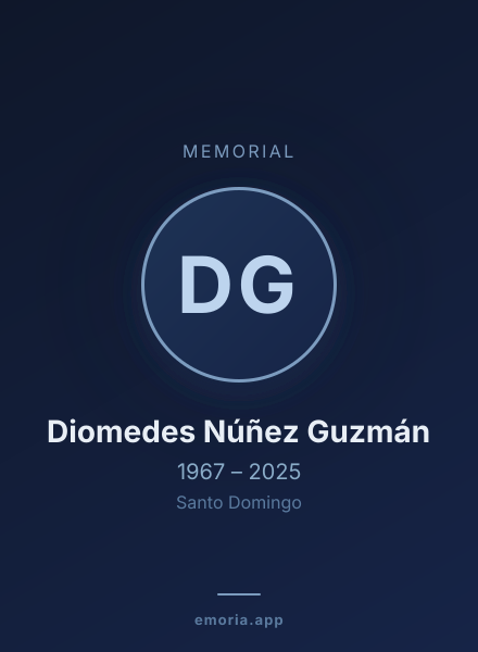 Memorial portrait of Diomedes Núñez Guzmán