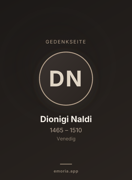 Gedenkportrait von Dionigi Naldi