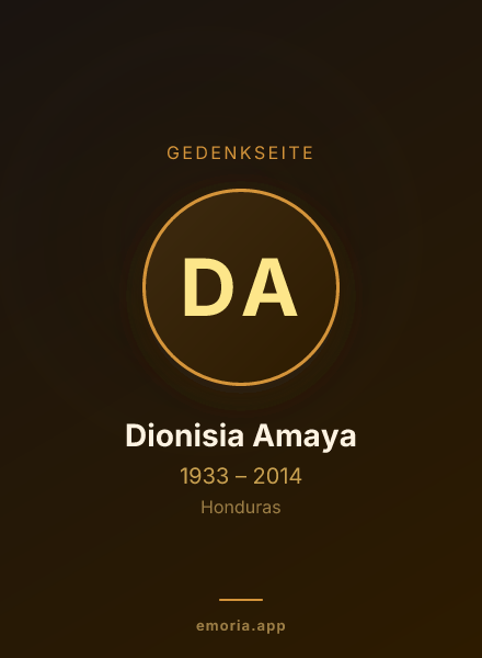 Gedenkportrait von Dionisia Amaya