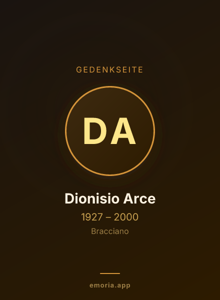 Gedenkportrait von Dionisio Arce