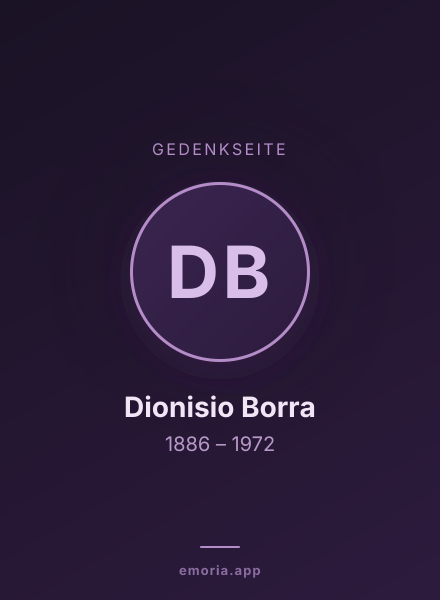 Gedenkportrait von Dionisio Borra