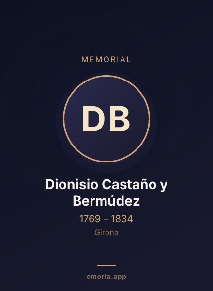 Memorial portrait of Dionisio Castaño y Bermúdez