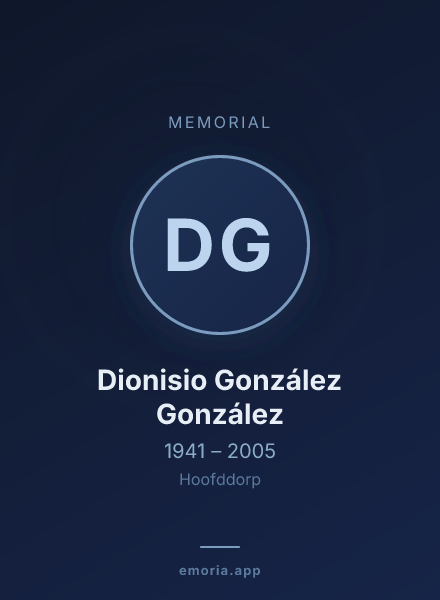 Memorial portrait of Dionisio González González