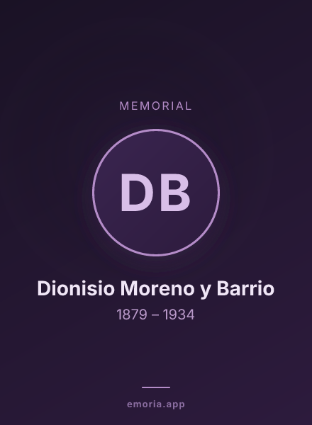 Memorial portrait of Dionisio Moreno y Barrio
