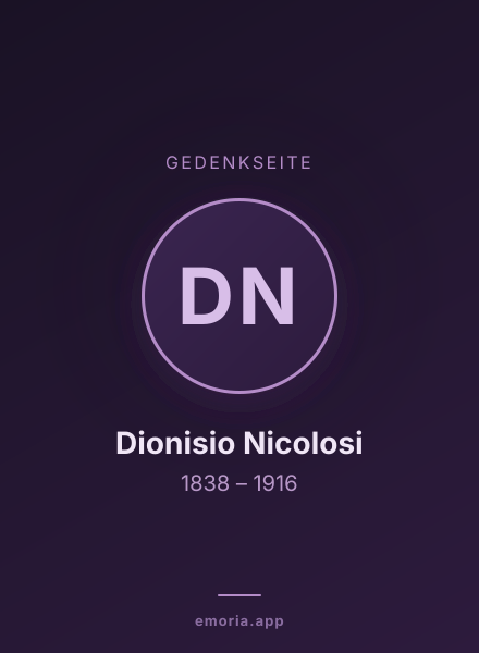 Gedenkportrait von Dionisio Nicolosi