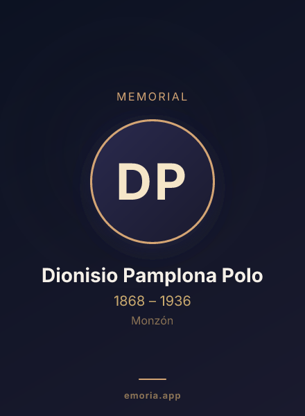 Memorial portrait of Dionisio Pamplona Polo