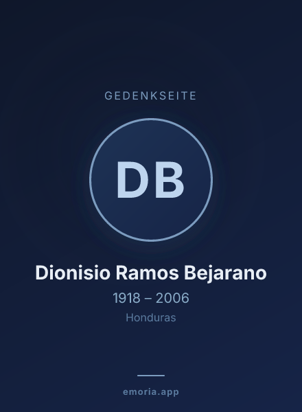 Gedenkportrait von Dionisio Ramos Bejarano