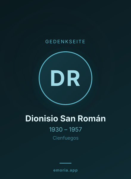 Gedenkportrait von Dionisio San Román