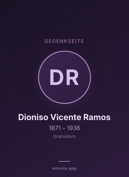 Gedenkportrait von Dioniso Vicente Ramos