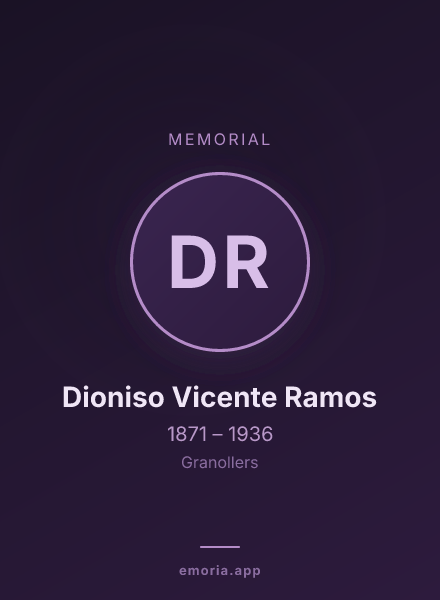 Memorial portrait of Dioniso Vicente Ramos
