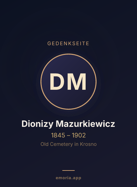 Gedenkportrait von Dionizy Mazurkiewicz