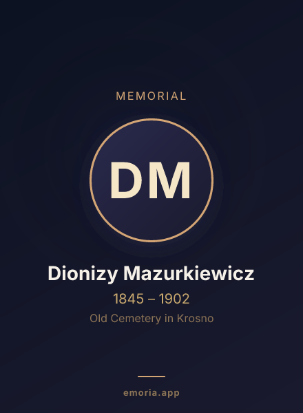 Memorial portrait of Dionizy Mazurkiewicz