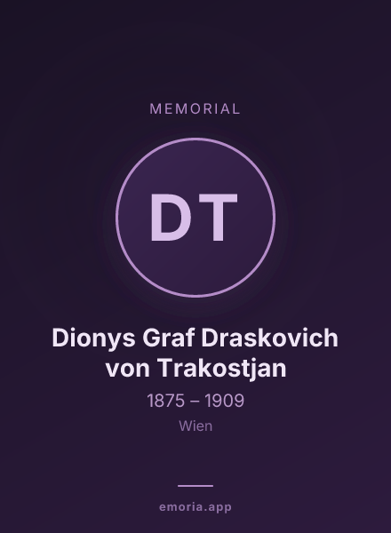 Memorial portrait of Dionys Graf Draskovich von Trakostjan
