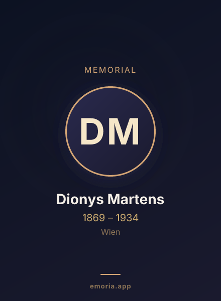 Memorial portrait of Dionys Martens