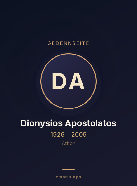 Gedenkportrait von Dionysios Apostolatos