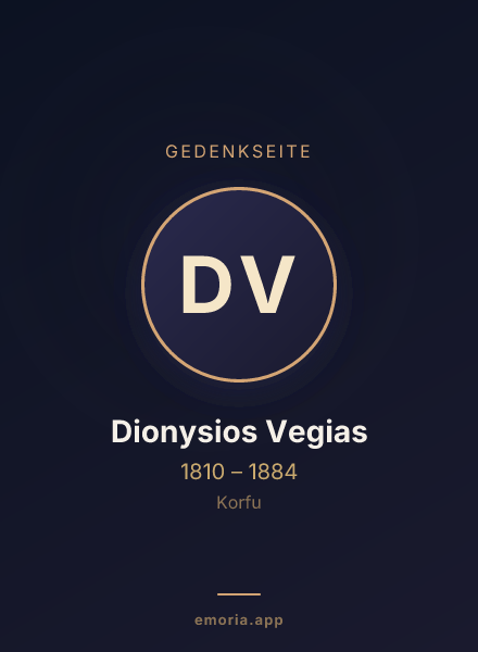 Gedenkportrait von Dionysios Vegias