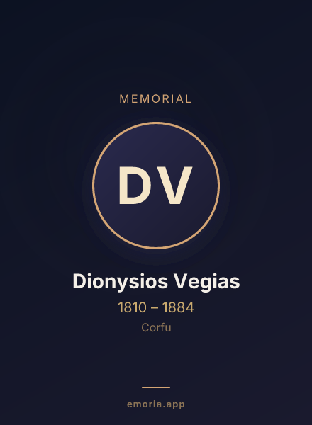 Memorial portrait of Dionysios Vegias