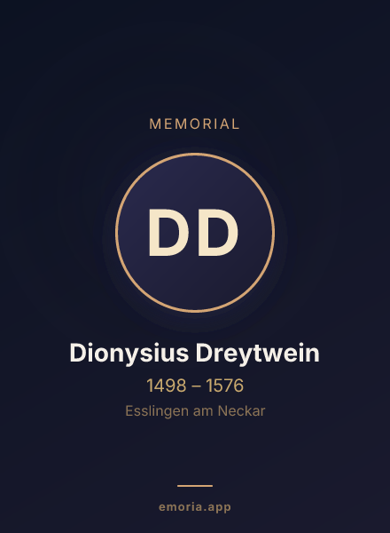 Memorial portrait of Dionysius Dreytwein