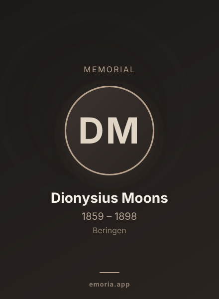 Memorial portrait of Dionysius Moons