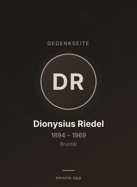 Gedenkportrait von Dionysius Riedel
