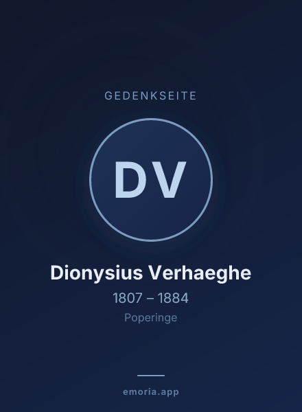 Gedenkportrait von Dionysius Verhaeghe