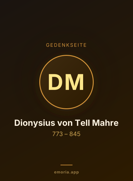 Gedenkportrait von Dionysius von Tell Mahre