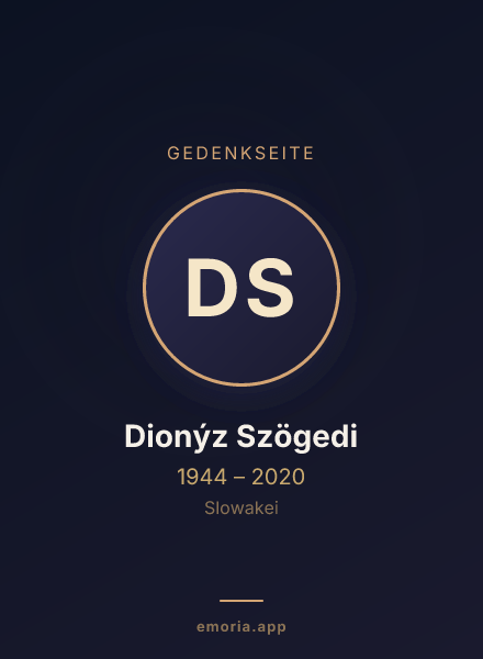 Gedenkportrait von Dionýz Szögedi