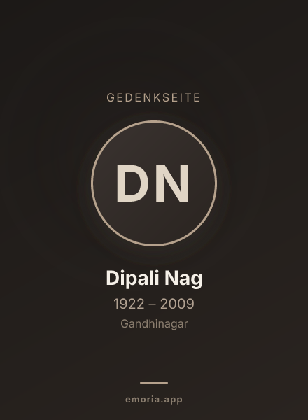 Gedenkportrait von Dipali Nag