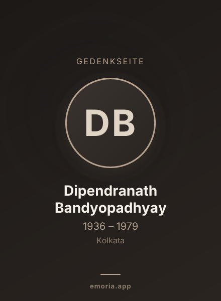 Gedenkportrait von Dipendranath Bandyopadhyay