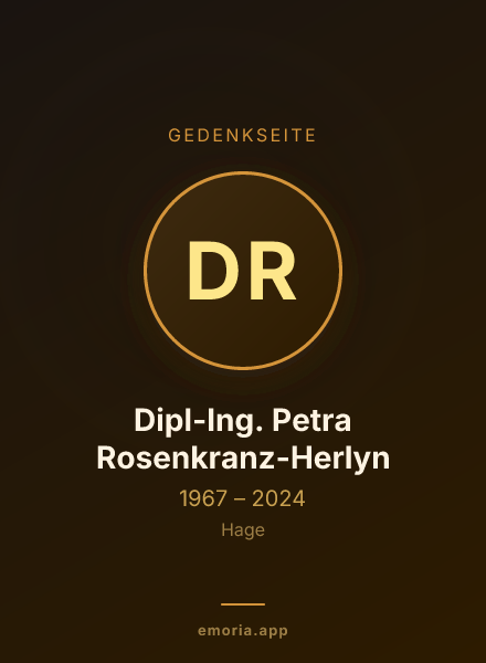 Gedenkportrait von Dipl-Ing. Petra Rosenkranz-Herlyn