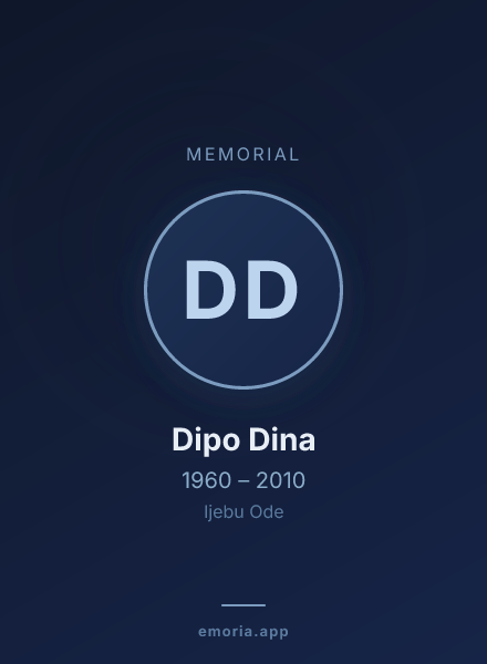 Memorial portrait of Dipo Dina