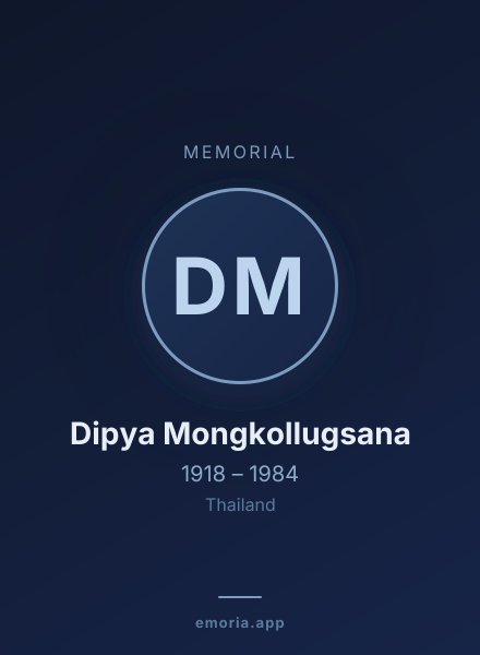 Memorial portrait of Dipya Mongkollugsana