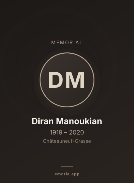 Memorial portrait of Diran Manoukian