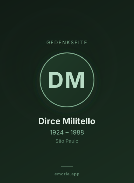 Gedenkportrait von Dirce Militello