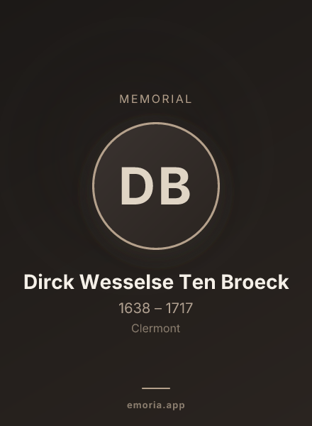 Memorial portrait of Dirck Wesselse Ten Broeck