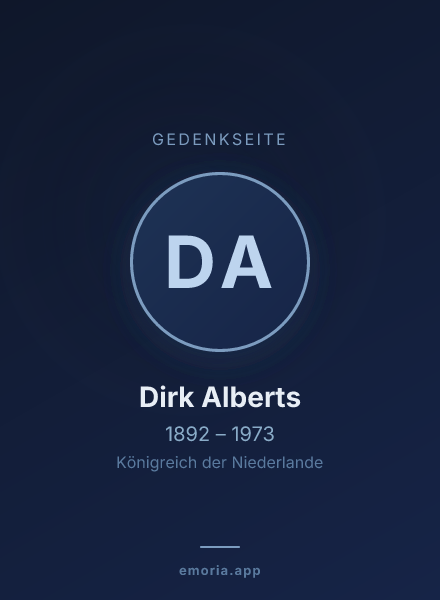 Gedenkportrait von Dirk Alberts