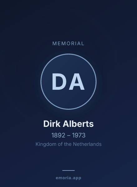 Memorial portrait of Dirk Alberts