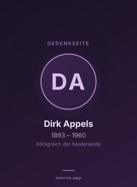 Gedenkportrait von Dirk Appels