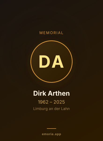 Memorial portrait of Dirk Arthen