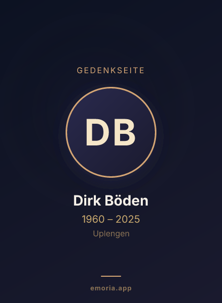 Gedenkportrait von Dirk Böden