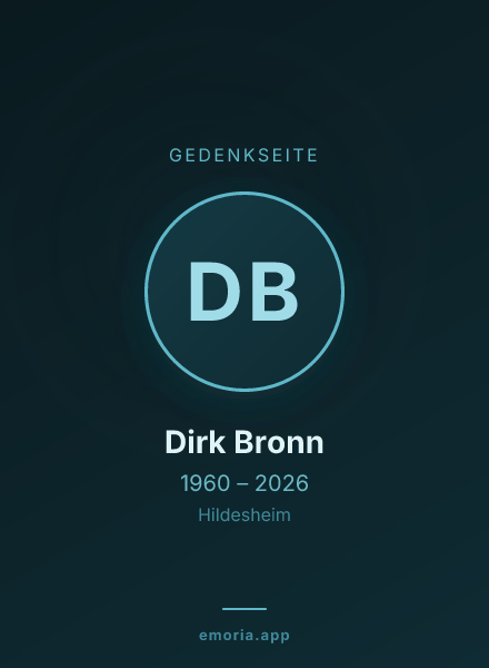Gedenkportrait von Dirk Bronn