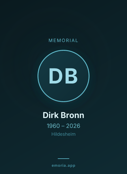 Memorial portrait of Dirk Bronn