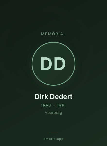 Memorial portrait of Dirk Dedert