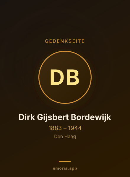 Gedenkportrait von Dirk Gijsbert Bordewijk