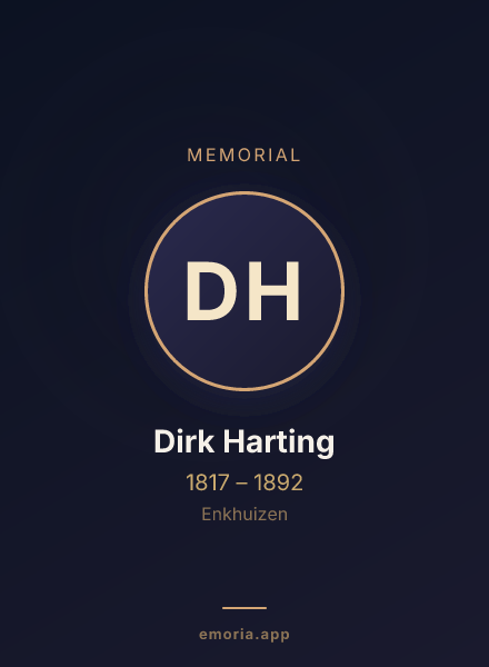 Memorial portrait of Dirk Harting