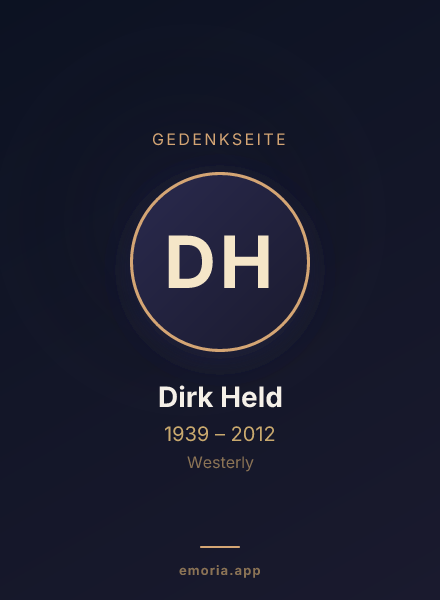 Gedenkportrait von Dirk Held