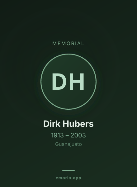Memorial portrait of Dirk Hubers