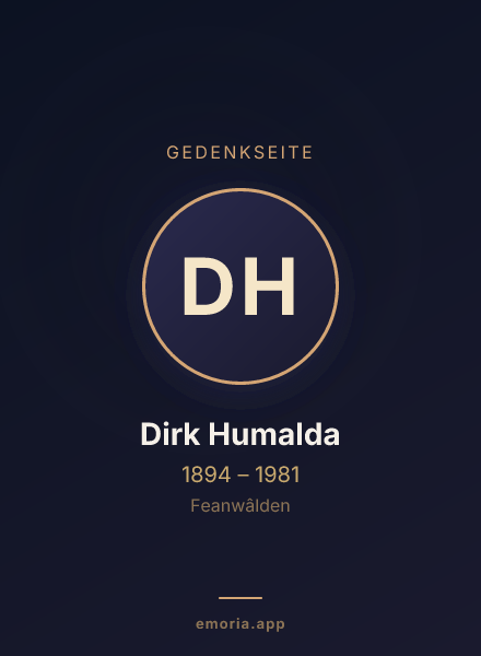 Gedenkportrait von Dirk Humalda